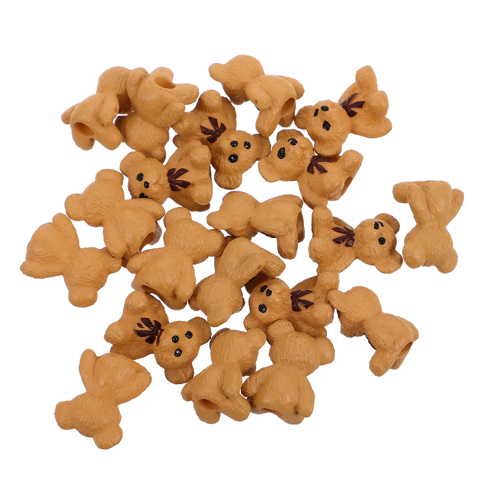 20 Pcs Bear Micro Landscape Statue Miniature Animals Figures Accessories Resin Figurines Tiny