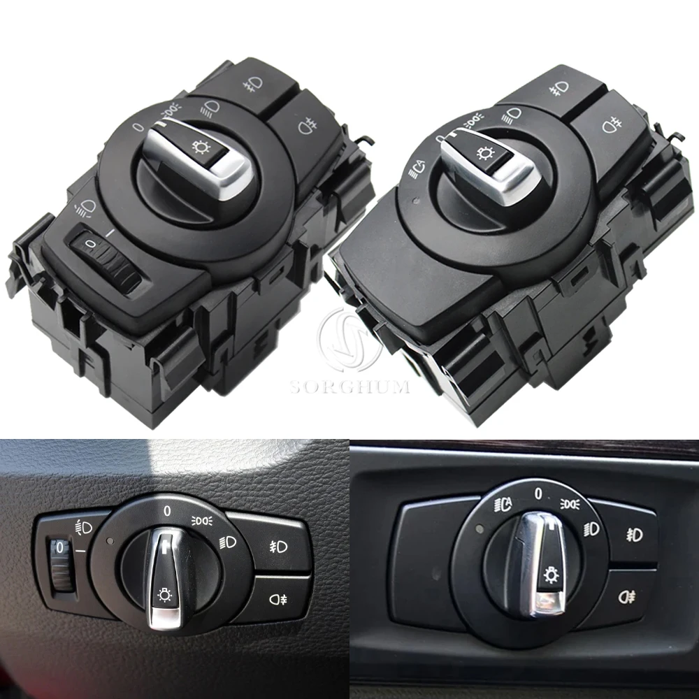 

Head Lamp Rotary Knob Headlight Switch Button Assembly For BMW 1 3 X1 Series E87 E82 E90 E91 E92 E93 E84 61319169404 61319169405
