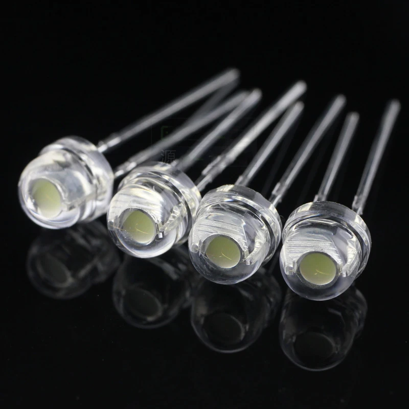 100PCS  5MM Straw Hat LED Diode Super Bright F5 Light Emitting Diodes White Red Yellow Green Blue DIY Assorted Kit led 5mm