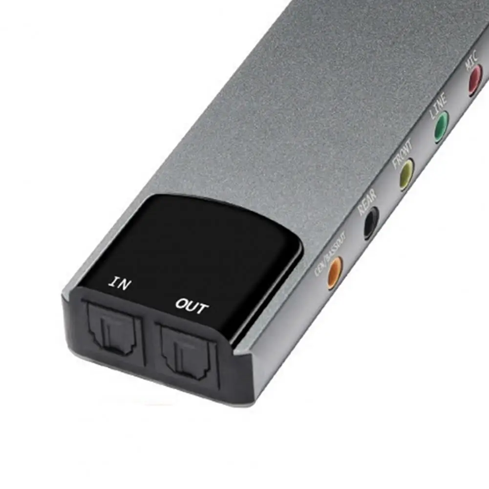 Usb Sound Card 5.1 Sound Card Usb Fiber Optic Spdif Sound Card External Multifunction Audio Adapter Ac-3 -compatible 5.1