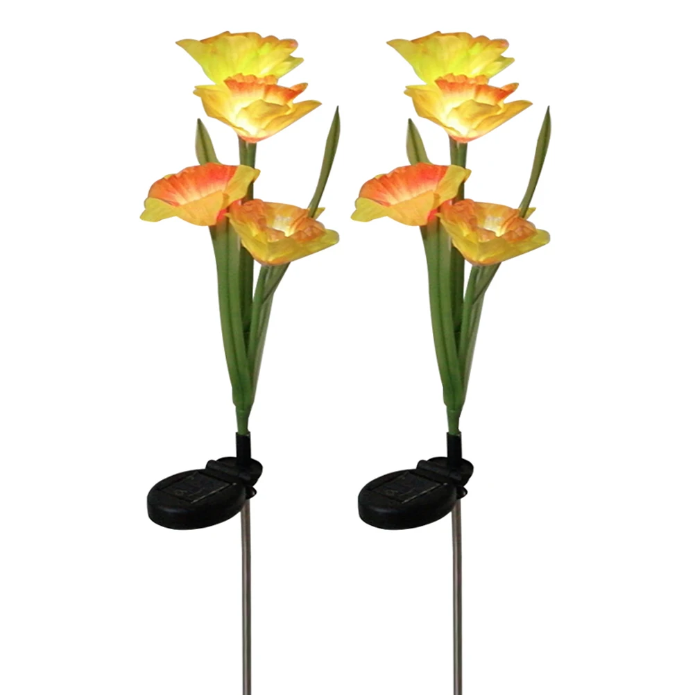 

2 pcs Lights Outdoor Garden Decor Lawn Waterproof Patios Paths Energy Saving Low Power Consumption