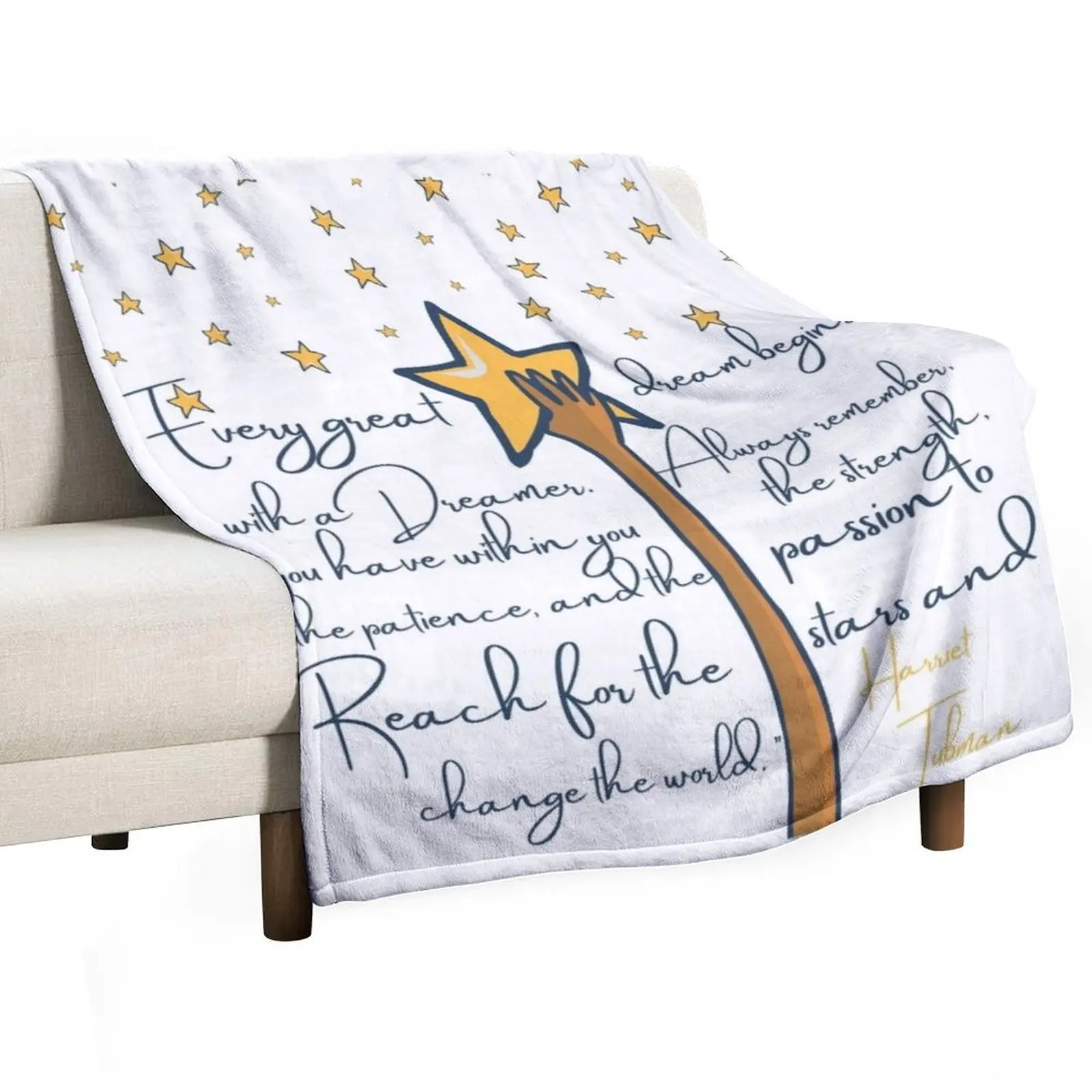 Every Dream Begins with a Dreamer - Harriet Tubman Throw Blanket Sofa Throw Personalized Gift Blankets