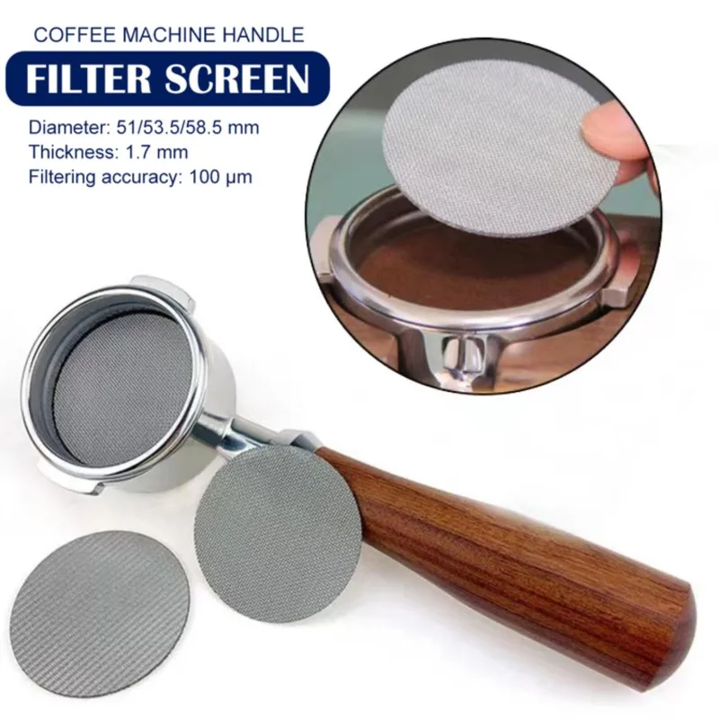 

51/53/58 MM coffee secondary water divider replaceable recoil filter screen suitable for coffee machine handle disc screen