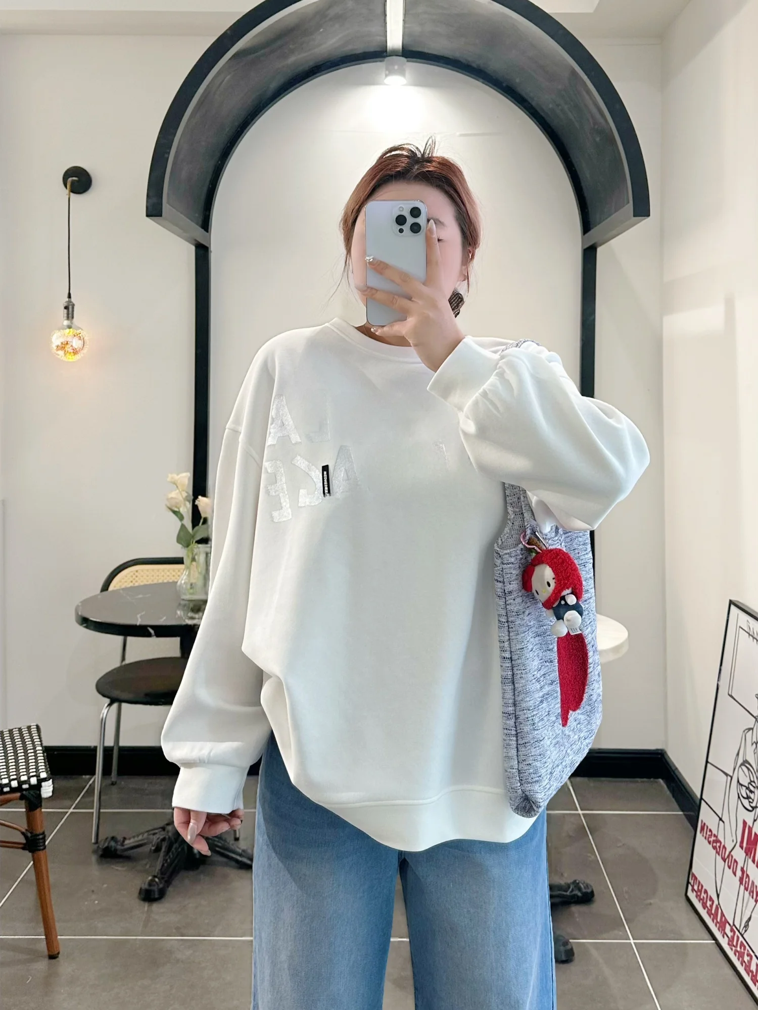 

plus Size Women's round Neck Sweatshirt Casual Versatile Thick Sister Korean Style Spring 2026 New Standard Fit Long Sleeve