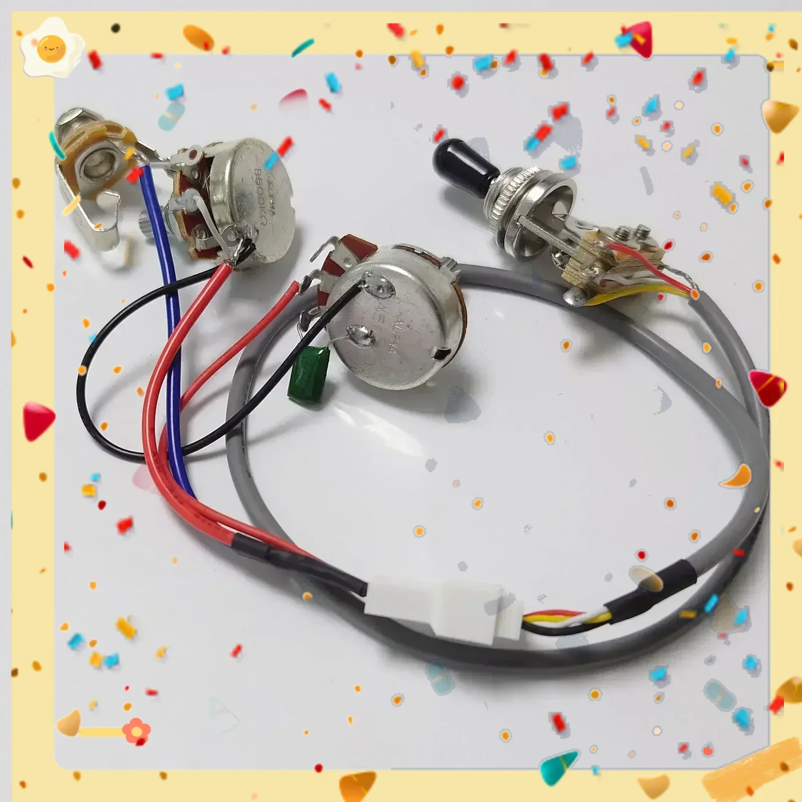 

Музыкальный магазин Wei Ke — звукосниматель-хамбакер для гитары с жгутом проводов 1V1T 4C для запасных частей для электрогитары LP/SG