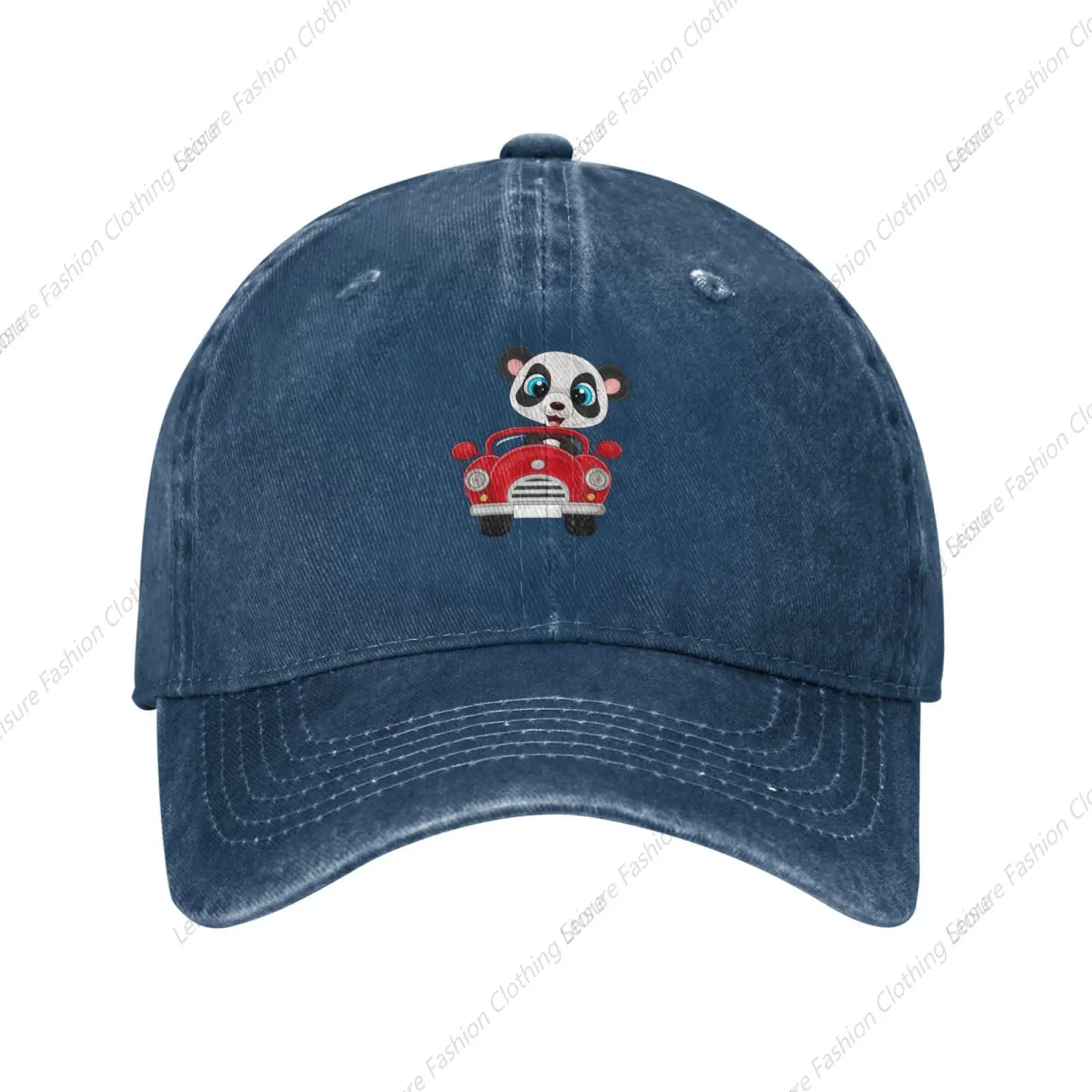 

Cartoon Panda Driving Car Baseball Cap for Men Women Vintage Trucker Hat Golf Hats Dad Caps