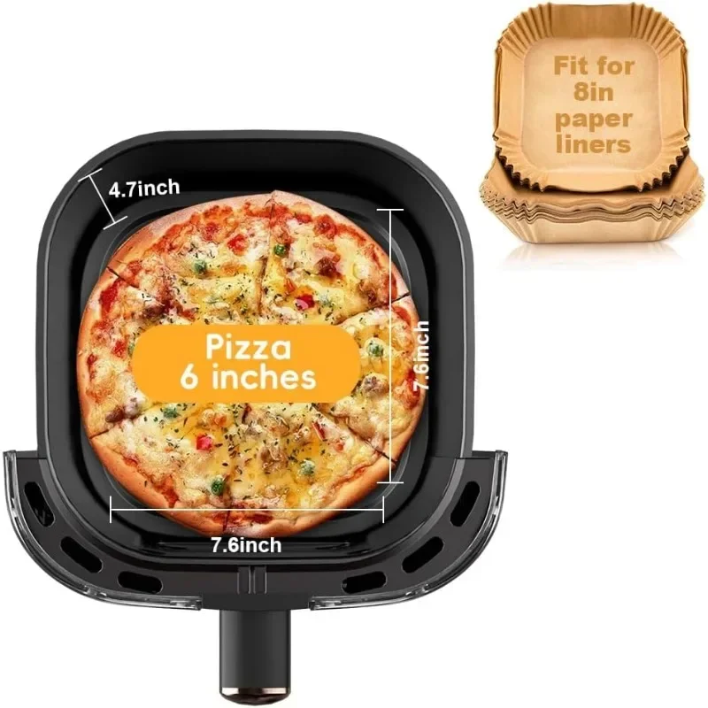 مقلاة هوائية مدمجة تعمل بإيقاف التشغيل التلقائي مع نافذة ، لا تلتصق ، أدوات المطبخ