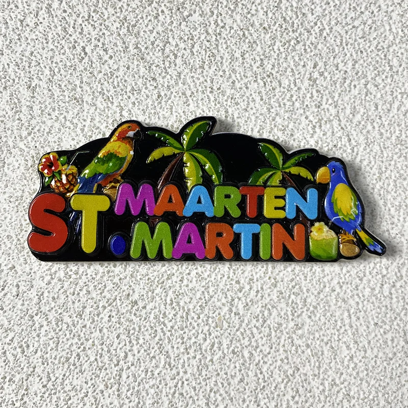 Saint Martin Island World Tourist Souvenirs, 3D Humanistic Kitchen Home Decorations, Tourist Gift Refrigerator Stickers