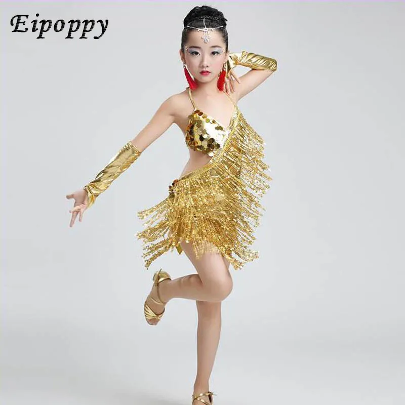 子供のためのプリンセスダンスドレス,ラタンダンスアパレル,女の子のためのボールルームダンスコスチューム,スパンコール