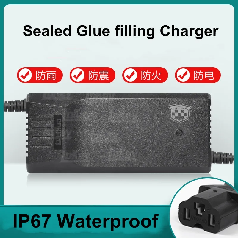 防水電動自転車充電器,液体ゲルおよび鉛蓄電池用,48V,60V,72V,20Ah,30Ah