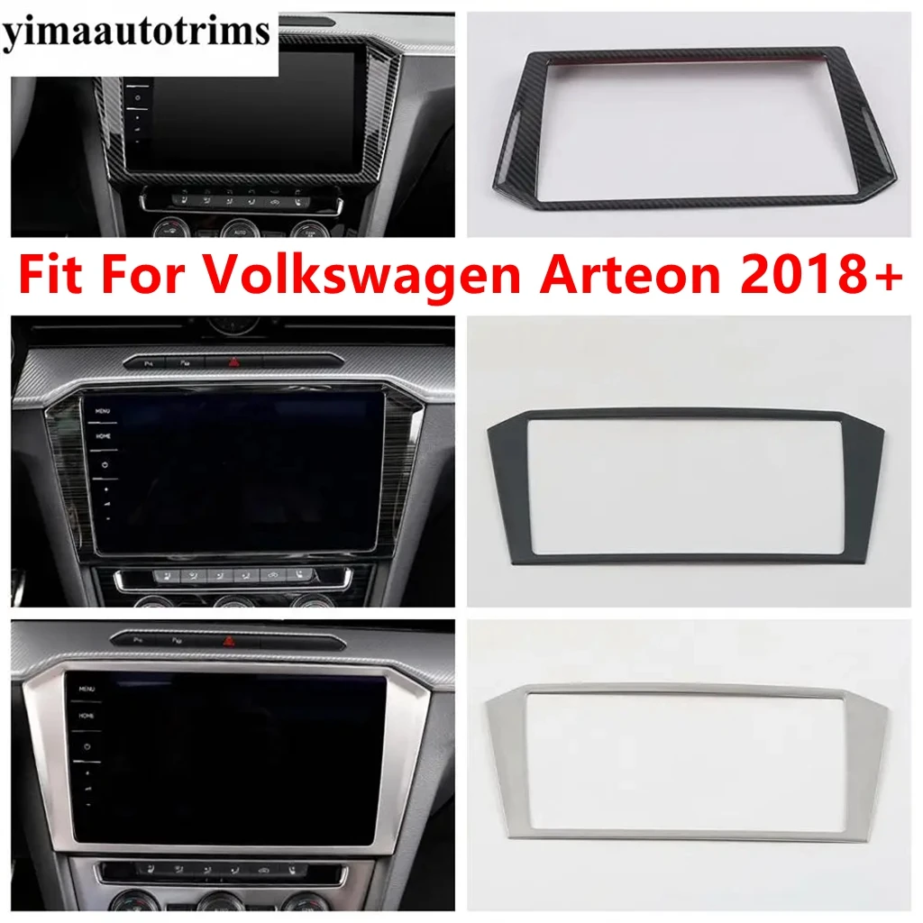 

Dashboard Navigation Panel GPS Display Screen Frame Decoration Cover Trim Accessories Interior For Volkswagen Arteon 2018 - 2024