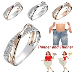 Magnetic Slimming Rings Weight Loss Health Care Fitness Jewelry Burning Weight Design Therapy Lose Fashion X Shape Cross Ring