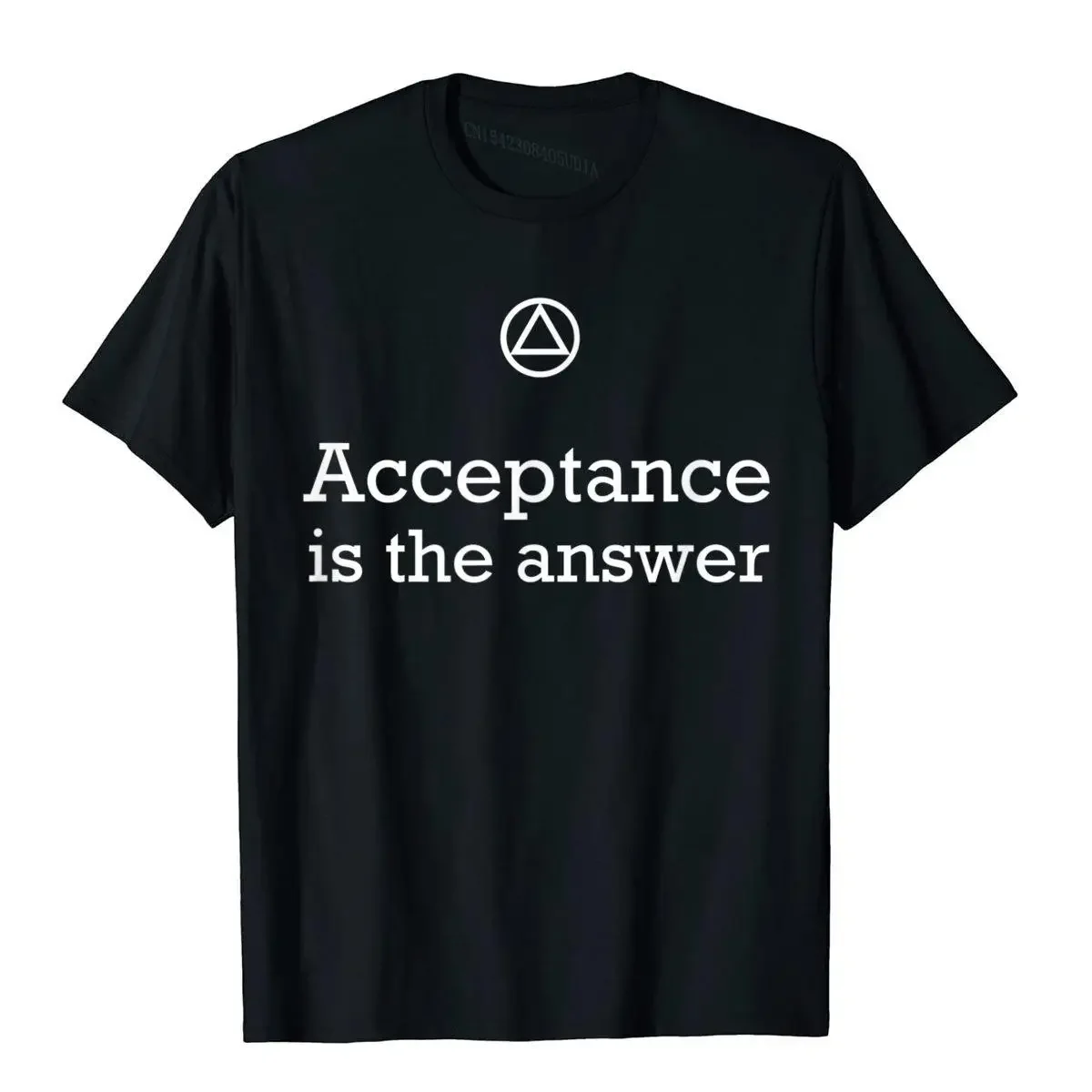 Acceptance The Answer AA 12 Step T-Shirt HolidayOutdoor Tops Tees Graphic Cotton Men's Top T-Shirts