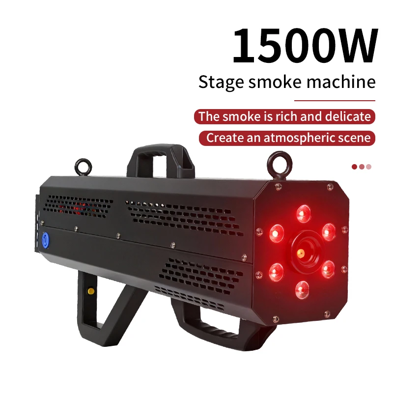 1500W RGB Smoke Gun Stage Handheld  Special Effect Equipment Smoke Sprayer for DJ Disco Party Wedding