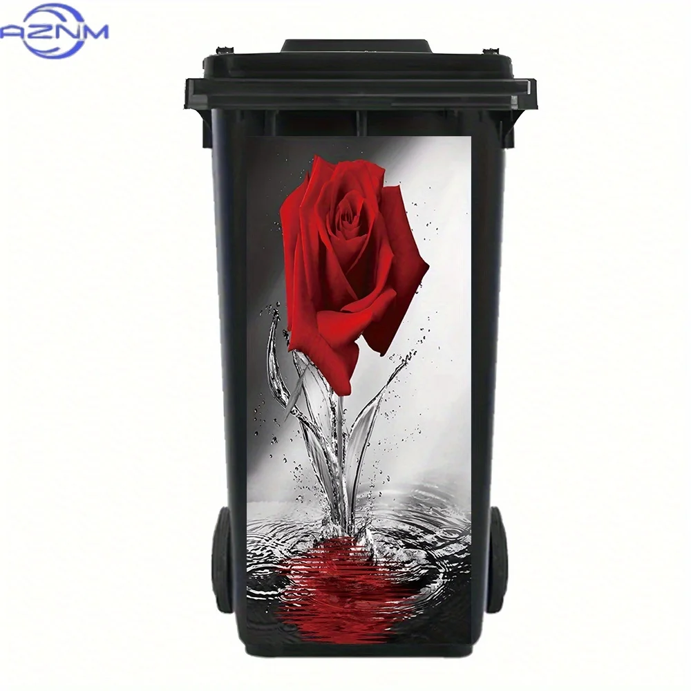 2D1pc of an Artistic Depiction Featuring Red Roses Splashing Into Water, Designed As a Waterproof And Removable Sticker Suitab
