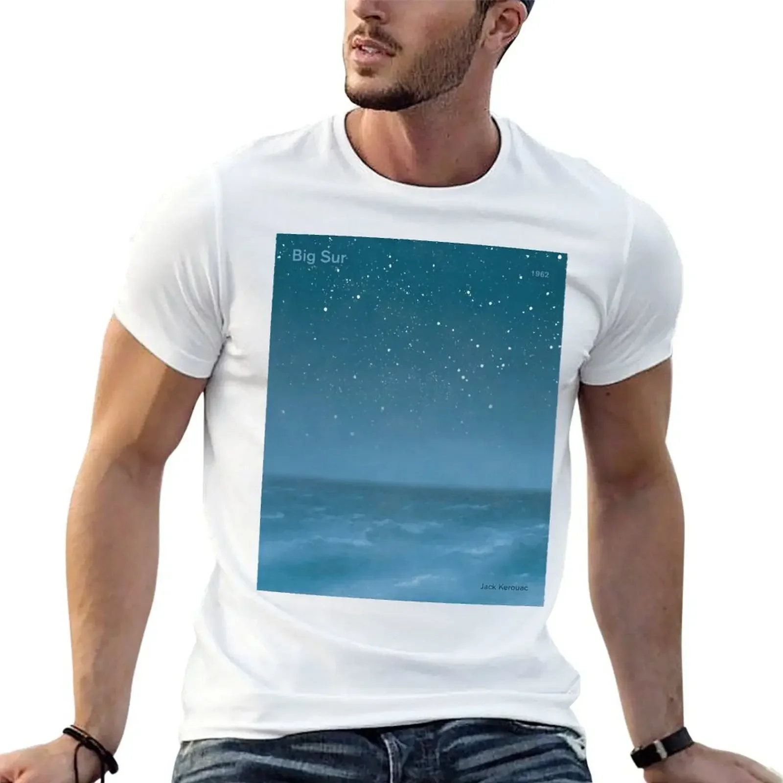 Big Sur Jack Kerouac Literary Art for Readers and Writers. T-Shirt new edition tops oversizeds mens graphic t-shirts hip hop