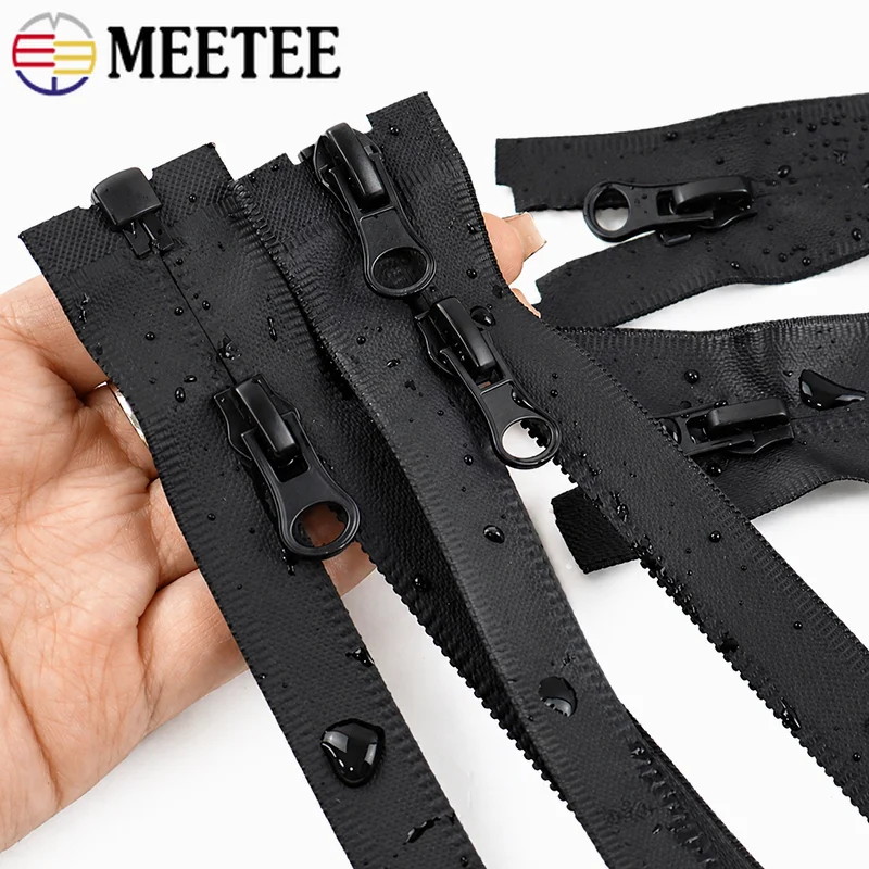 

5/10Pcs Meetee 5# Waterproof Nylon Zipper 15-150cm Close/Open-End Zips Clothes Bag Closure Zippers Repair Kit Sewing Acessories