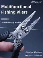 Alicates de señuelo de boca curva multifuncional para niños, Mini alicates portátiles de aleación de aluminio, tijeras, herramientas de pesca al aire libre