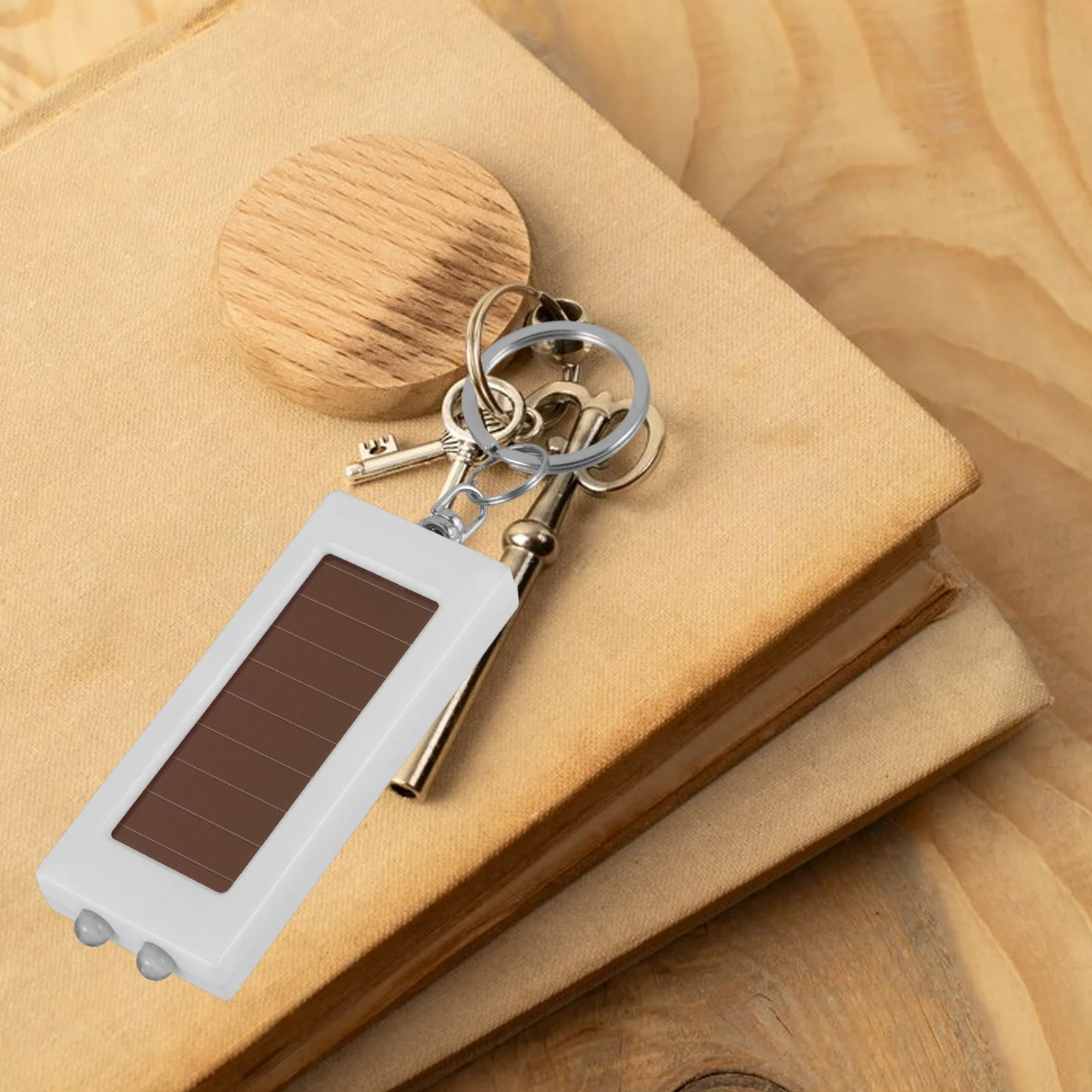 

Solar Mini Keychain Flashlight Portable LED Light Emergency Torch Small Pocket Outdoor Hiking Camping Tool Mini Flashlight