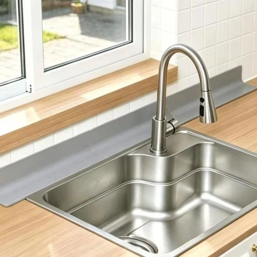 Convenient Foldable Silicone Drying Mat Anti-Splash Anti-Slip Water Barrier Strip Countertop Stovetop Drainer Mat Stove Side