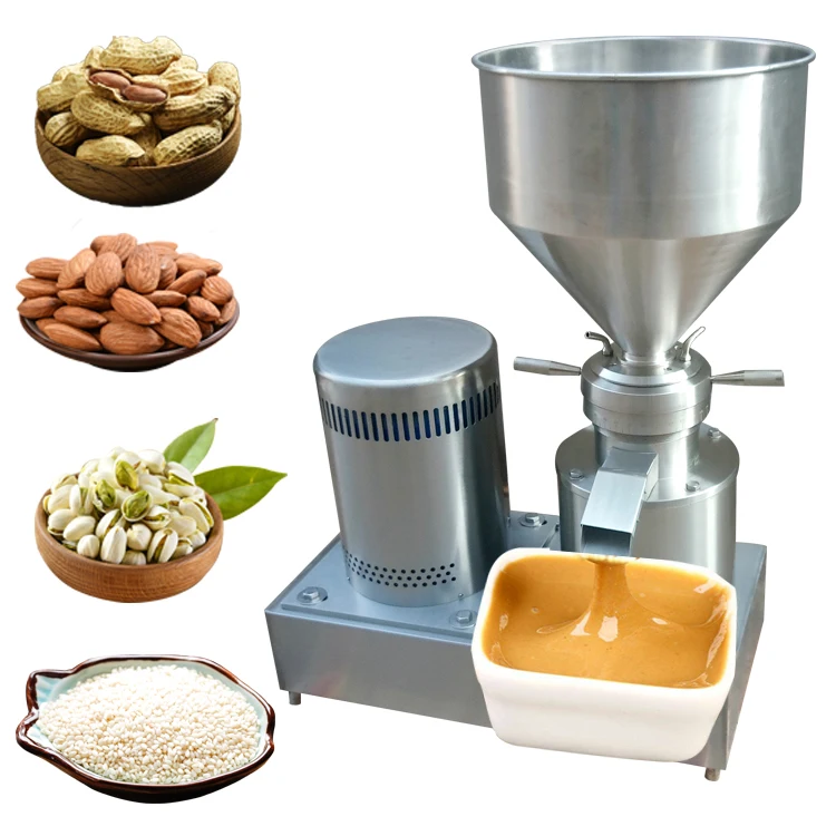 Manufacturer's New Vertical Colloid Mill Machine for Chili Sauce Almond Milk Peanut Butter Grind with Pump at Its Core Component