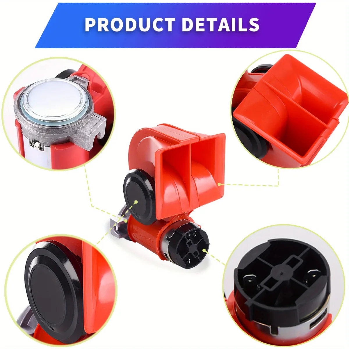 12V Truck Air Horn 150db Super Loud Snail Car Compressor Air Horn For Any 12V Vehicles Cars Jeeps Trucks Motorcycles