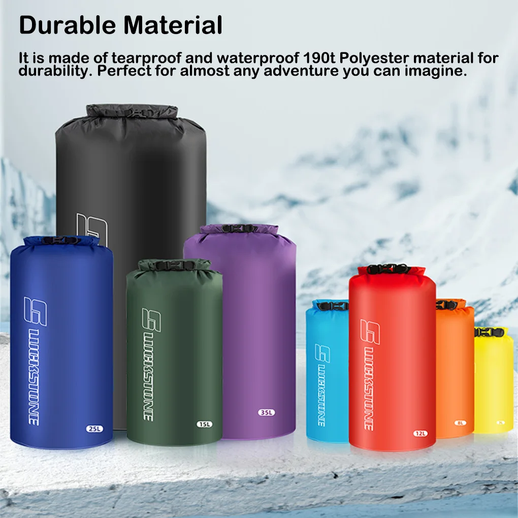 في الهواء الطلق مقاوم للماء حقيبة جافة خفيفة فصل المياه الجافة والعتاد كيس التخزين للسباحة القوارب التجديف التجديف 25/35/75L #2