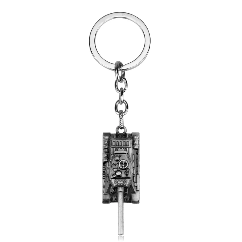 Game World Of Tanks Keychain Men Toys 3D Tank Pendant Key Rings Key Accessories For Male Buckle Metal Key Holder Porte Clef Gift