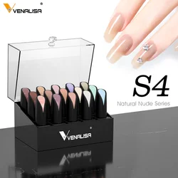 Venalisa Natural Nude Color Series French Nail Jelly VIP Kit Soak Off UV LED Long Wear Diamond Tempered Top Coat Varnish Pigment