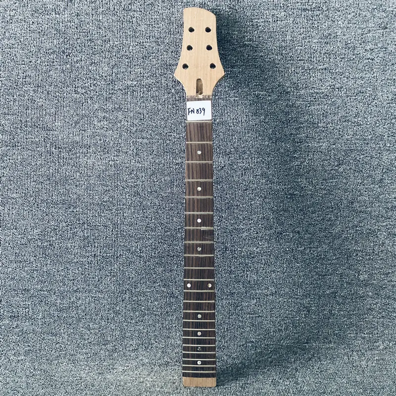 

FN839 Custom Order Tremolo Guitar Neck Maple+Rosewood No Paints Semi Finishing DIY Replace Guitar Parts Right Hand Version