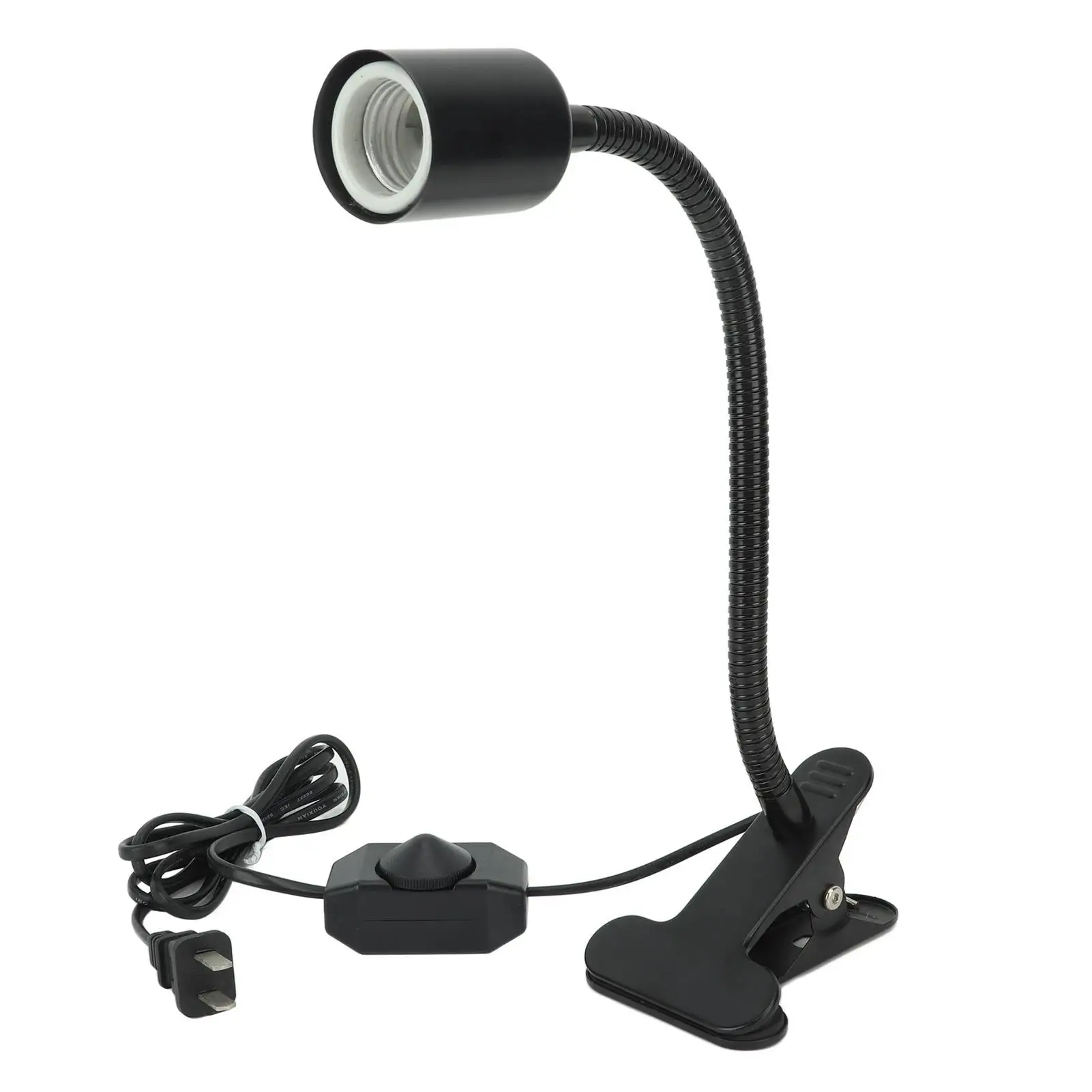 

360° Rotatable Aluminum Pet Lamp Holder US Plug 85-265V Dimmable Heat Fixture with Clip for home Use