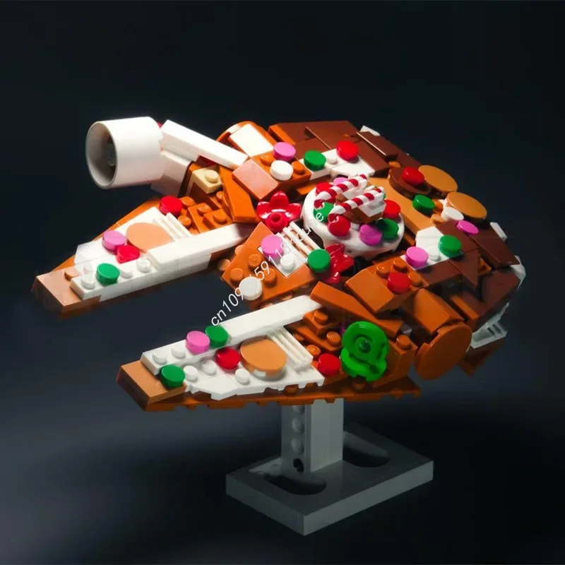Neue Gingerbread AT-ST Millennium Falcon Snowspeeder Rebellen-Kämpfer Modellbausatz DIY Montage-Spielzeug Kinder Weihnachtsgeschenke