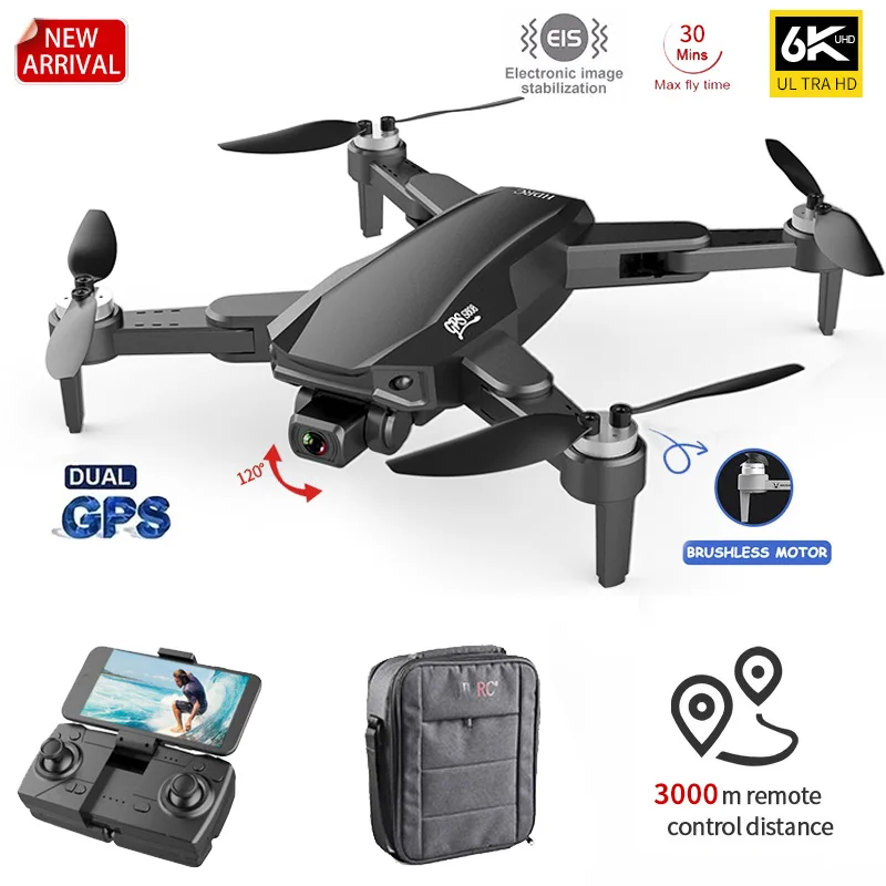 S608 Pro GPS Drone 4k Profesional 6K HD Dual Camera Aerial Photography Brushless Foldable Quadcopter RC Distance 3KM