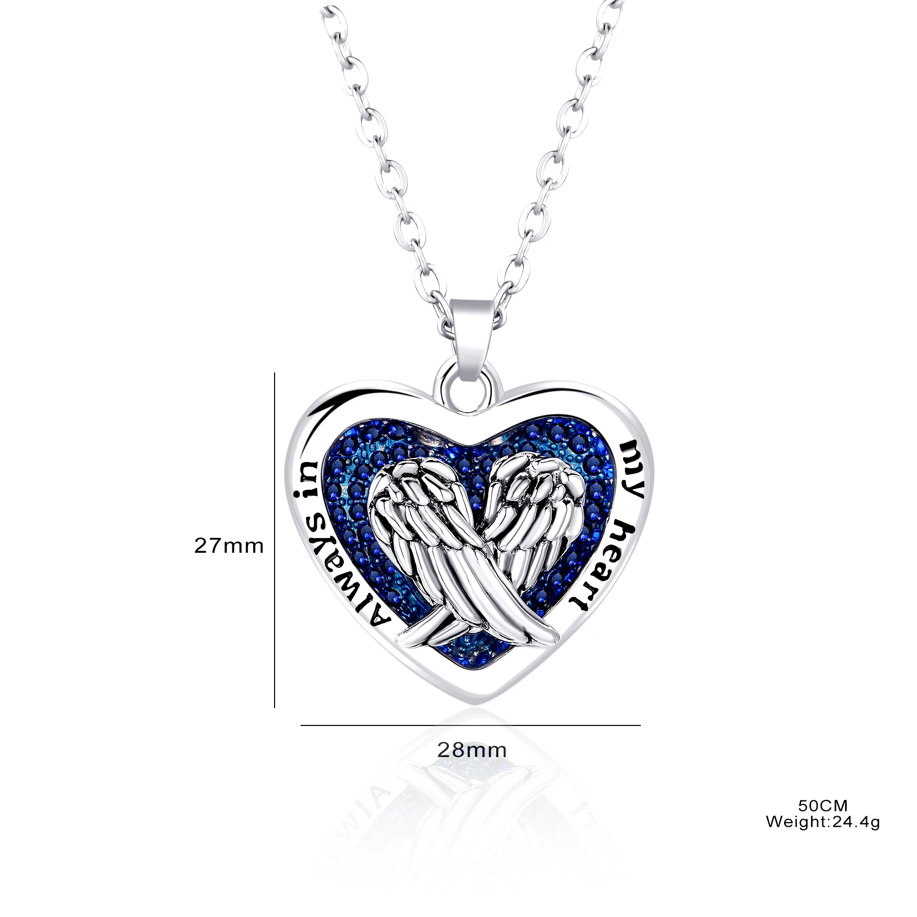 2025 NEW Always in My Heat Cremation Jewelry Angel Wing Heart Urn Necklaces for Ashes Memorial Keepsake Pendant for Women Men
