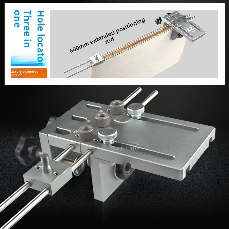 3 in 1 Dowel Jig Drill Guide 60cm Extended for Woodworking Hole Maker Tool Kit Set