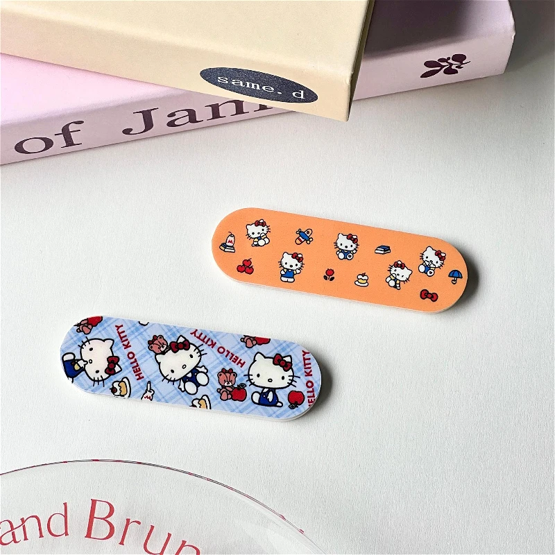 Kawaii Hello Kitty Pflasterförmiger Handyhalter, verstellbarer Push-Pull-Klebegriffständer, trendiges Handy-Zubehör, Geburtstagsgeschenke
