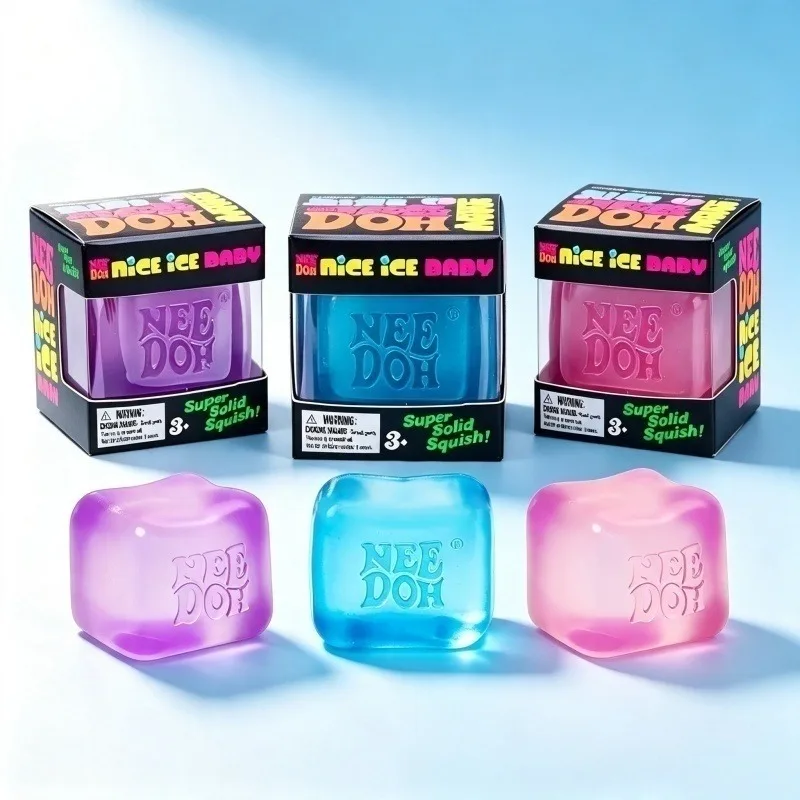 Needoh Nice Ice Mini And Regular Size Maltose Solid Slow Rebound Squishy Toy Stress Squeeze Fidget Relief Desktop Anxiety Relax