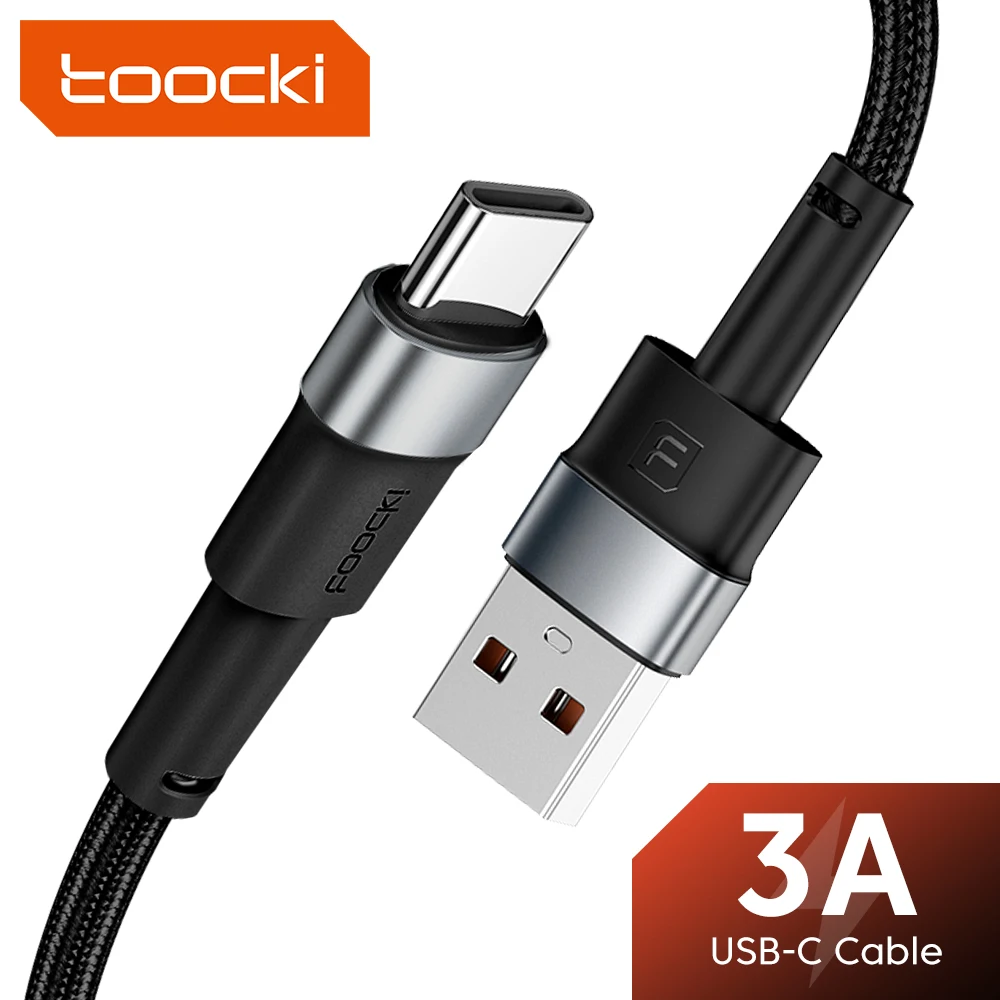 Toocki USB Type C Cable 3A USB C Fast Charging Cord  For Samsung S23 S22 Ultra Huawei Xiaomi Mobile Type C Charger Data Cables