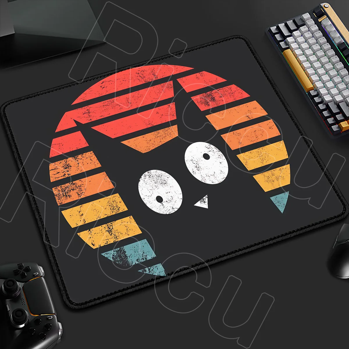 

45x40CM Kawaii Abstract funny cute cat Rubber vintage style small size Anime Mouse Pad FPS Gaming Laptops Portable Gamer DeskMat