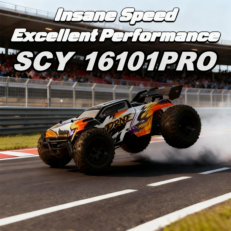 

SCY 16101PRO/16102PRO 1:16 4WD 70KM/H High-speed Off-road Remote Control Vehicle. Upgraded shock absorbers. Gift for children.