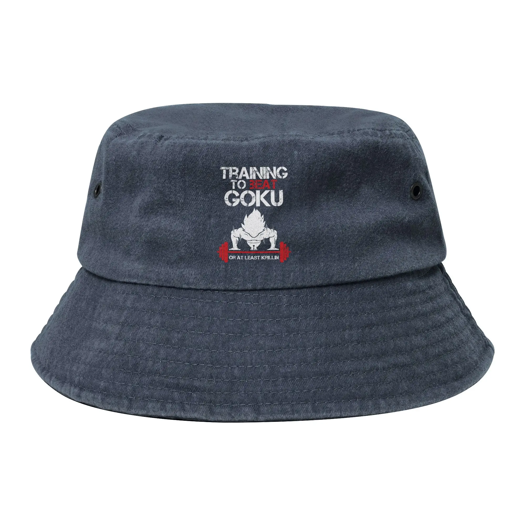 Beach Super Saiyan Goku Training Gym Bucket Hats Unisex Distressed Washed Sun Hat  Bob Hat Fisherman Caps