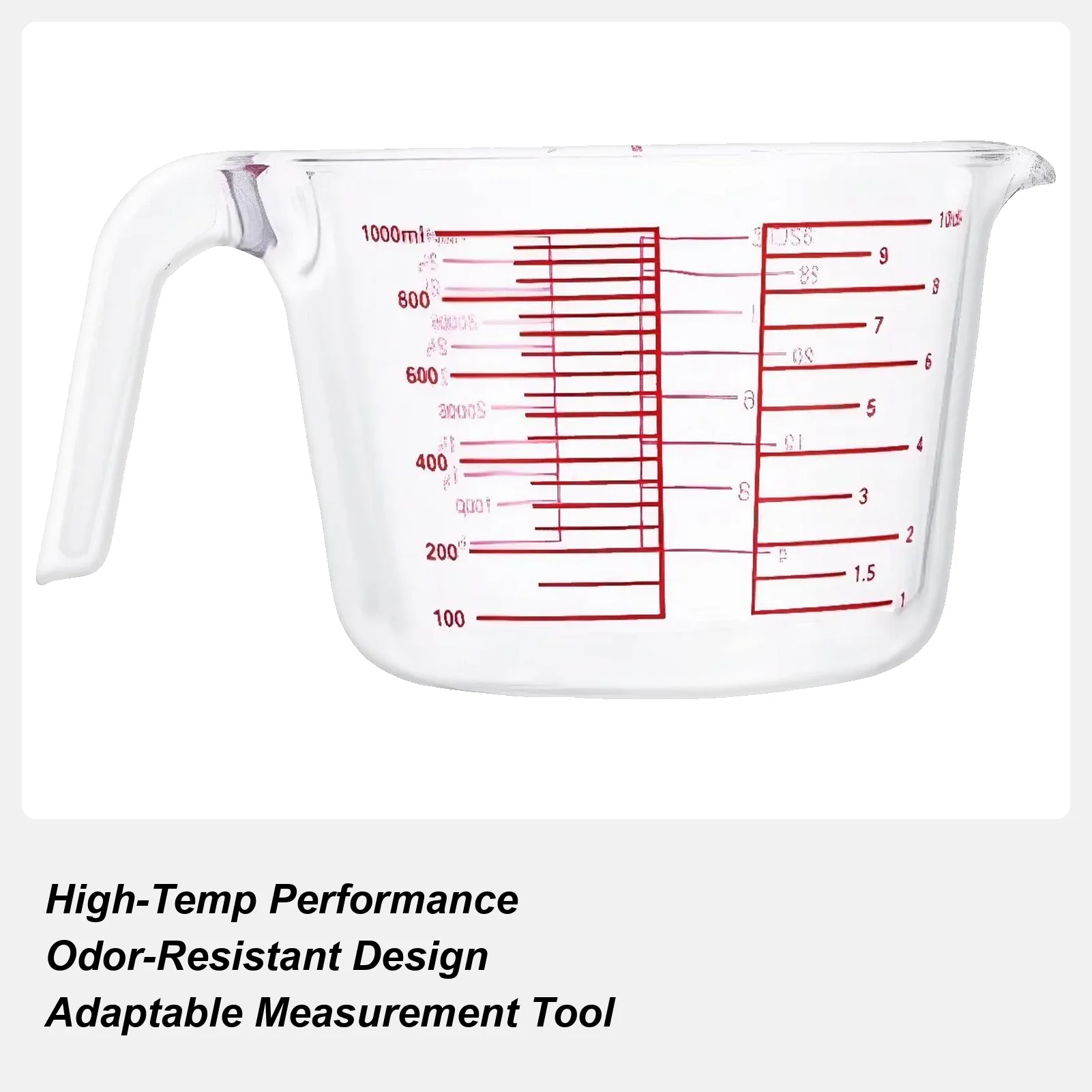 

Measuring Cups Glass Metric-imperial Transparent Measurement Jug Household Measuring Cup For Kitchen Baking Cooking Home