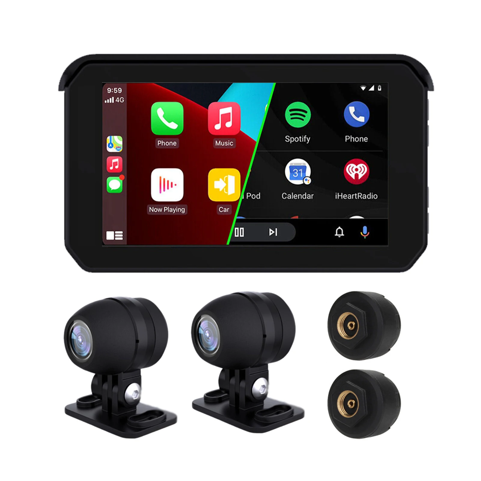 5Inch Touch Screen Portable Motorcycle Navigator Wireless Car Play Android Auto Motorcycle