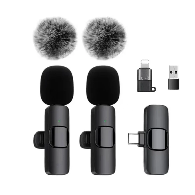 

K9 Plug-And-Play Wireless Microphone For Video Recording, Interviews And Noise Reduction Wireless Mini Microphone