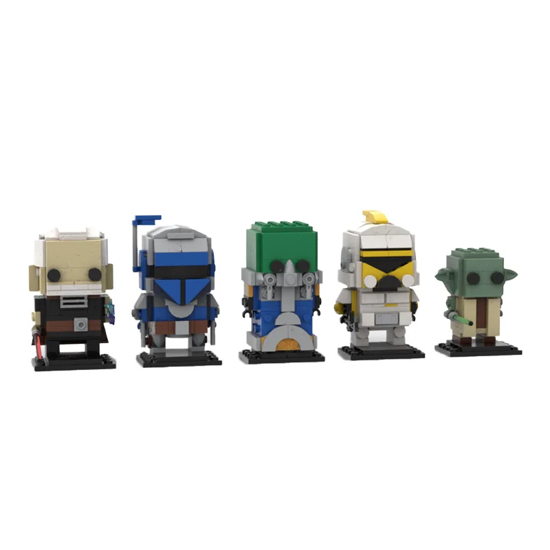 

605 PCS Star Battle Series Five Brickheadz Bricks Christmas Gifts Education DIY Assemble Building Blocks Toys For Children Adult