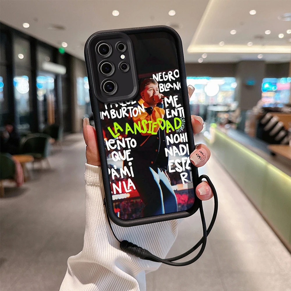 Rapper Quevedo Phone Case for Xiaomi Redmi 9A 9C 10 10C 12 12C K30 K40 K50 Note 10 11 12 Pro 5G Cover with Hand Strap