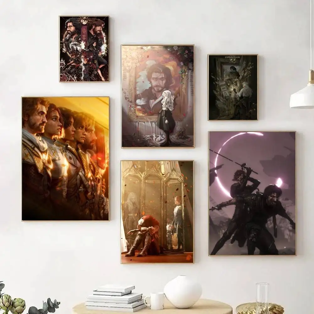 Anime Game C-Clair O-Obscur E-Expedition 33 Art Posters Fancy Wall Sticker for Living Room Bar Decoration Wall Decor