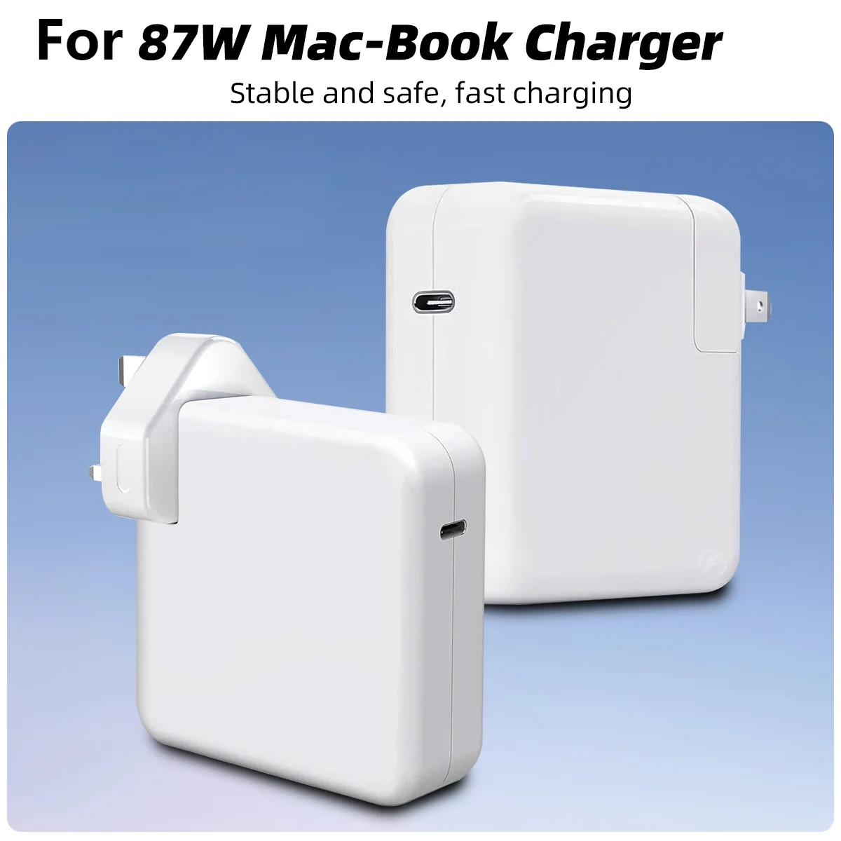 87W USB-C Portable Laptop Power Adapter Type-C Fast Charger For Macbook 13 15-inch A1706 A1707 A1708 A1534 A1719 for iPad Pro