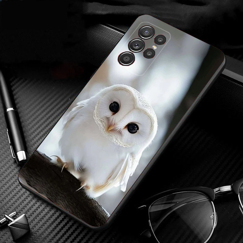 

Phone Case For Samsung Galaxy S26 Plus Edge S25 S24 S23 S22 Ultra S23 S22 S25 Plus S24 FE Cute Owl Cartoon