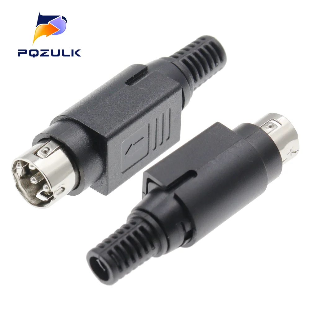 2PCS 3/4Pin Power DIN Plug For TFT LCD Flatscreen 12V DC DIN Plug TV Supply Connector Adapter New